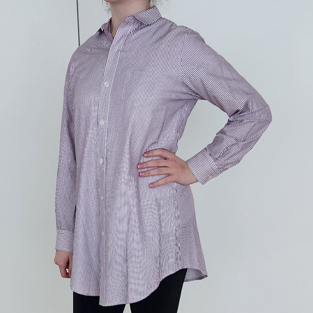 Eileen M Custom Designed Striped Button Down Tunic - image 1